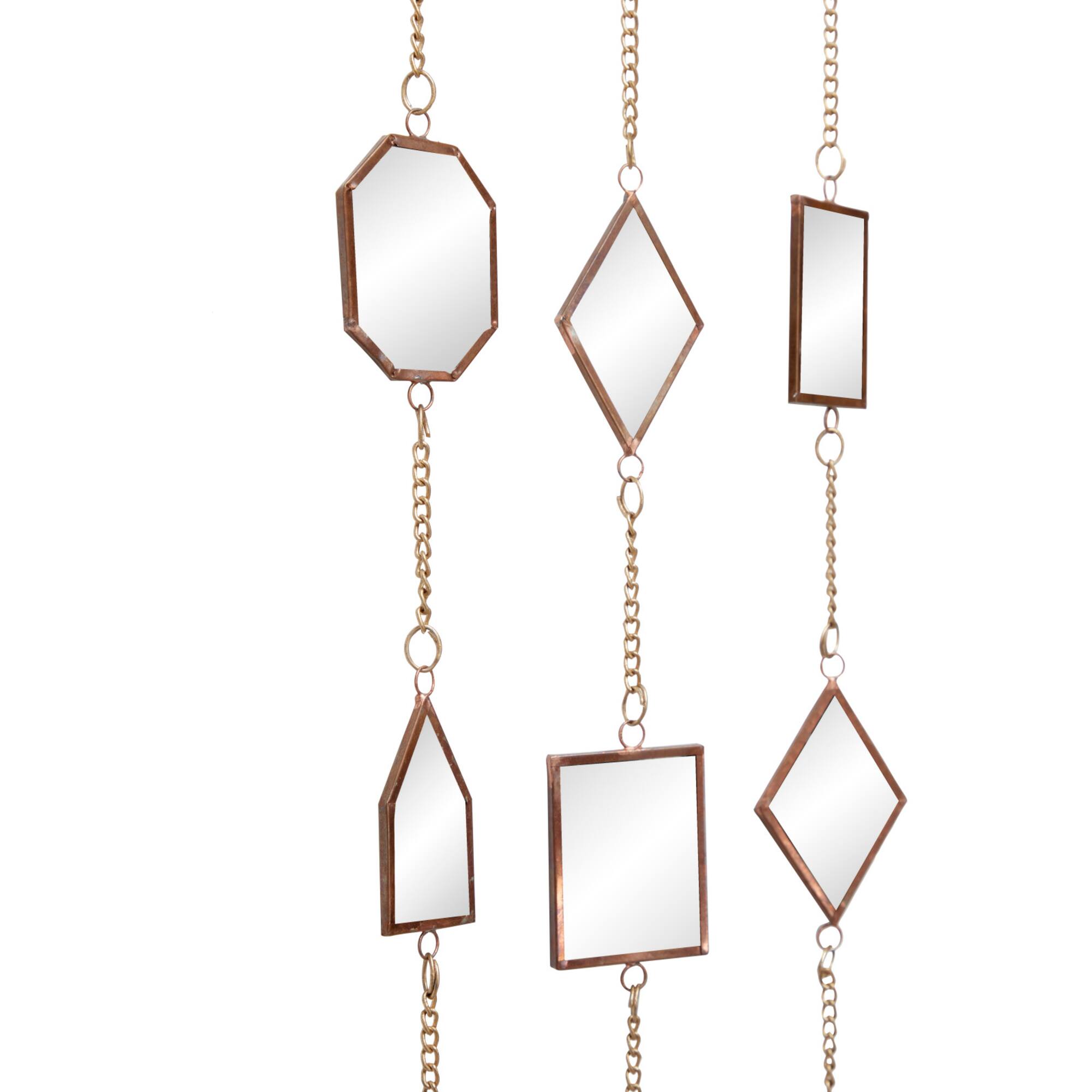 32" Brown Metal Eclectic Mirror Wind Chime
